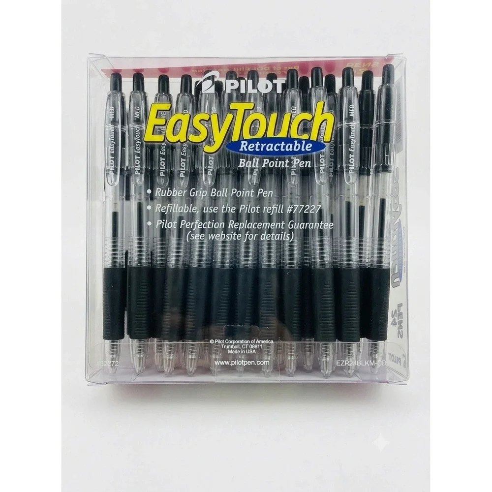 Pilot‎ EasyTouch Retractable Ballpoint Pens Black Medium Point 14 Count Open Box